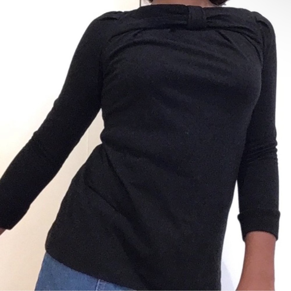 Marc Jacobs Wool Blend Sweater with Bow Neck Top